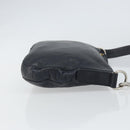 CELINE Shoulder Bag Leather Navy Gold Auth ep12870-3