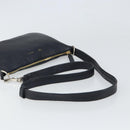 CELINE Shoulder Bag Leather Navy Gold Auth ep12870-7