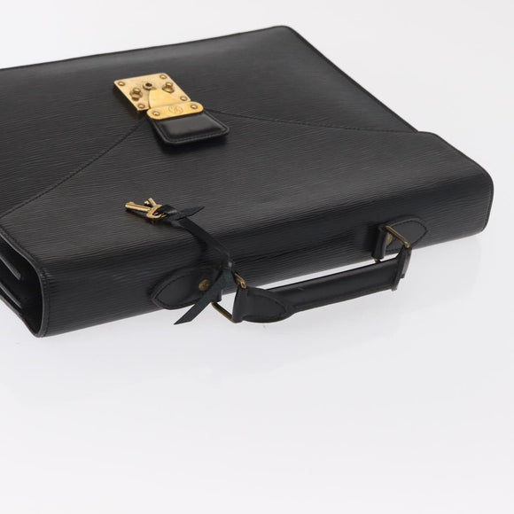 LOUIS VUITTON Epi Serviette Conseiller Business Bag Black M54422 LV Auth ep12871