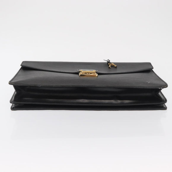 LOUIS VUITTON Epi Serviette Conseiller Business Bag Black M54422 LV Auth ep12871