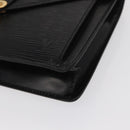LOUIS VUITTON Epi Serie Dragonne Clutch Bag Black Noir M52612 LV Auth ep12874-10