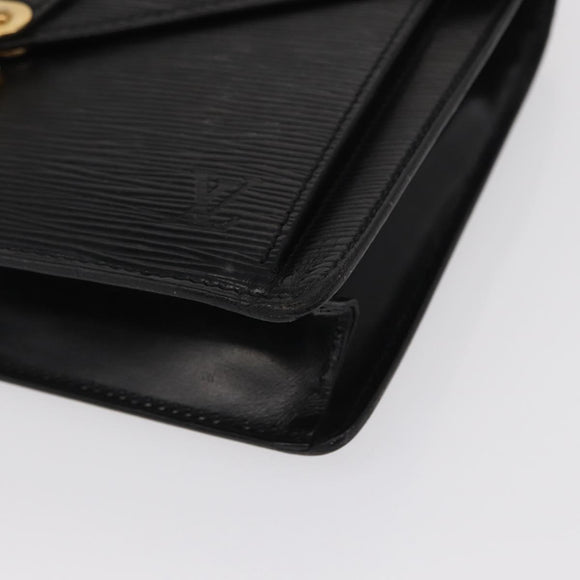 LOUIS VUITTON Epi Serie Dragonne Clutch Bag Black Noir M52612 LV Auth ep12874