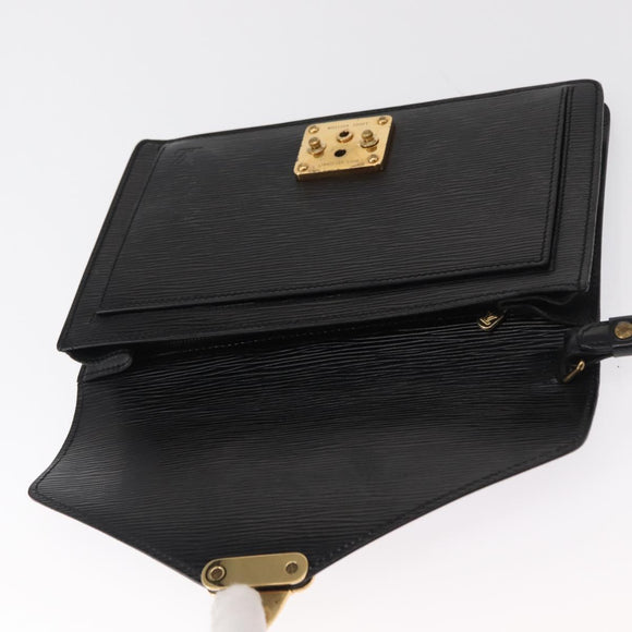LOUIS VUITTON Epi Serie Dragonne Clutch Bag Black Noir M52612 LV Auth ep12874