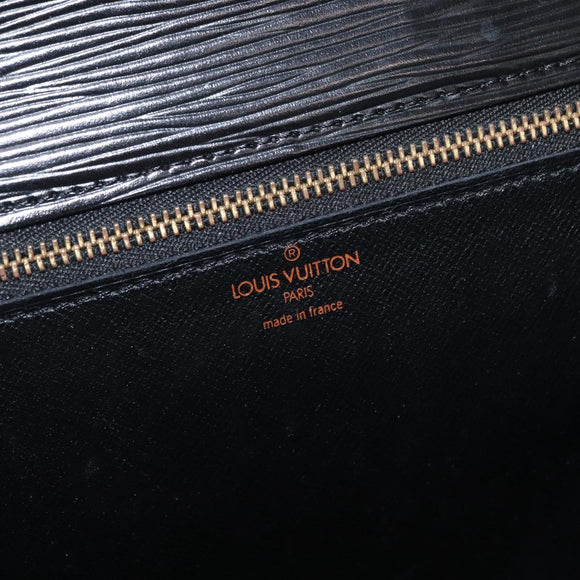 LOUIS VUITTON Epi Serie Dragonne Clutch Bag Black Noir M52612 LV Auth ep12874