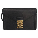 LOUIS VUITTON Epi Serie Dragonne Clutch Bag Black Noir M52612 LV Auth ep12874-2