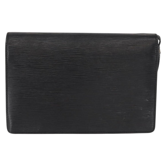 LOUIS VUITTON Epi Serie Dragonne Clutch Bag Black Noir M52612 LV Auth ep12874
