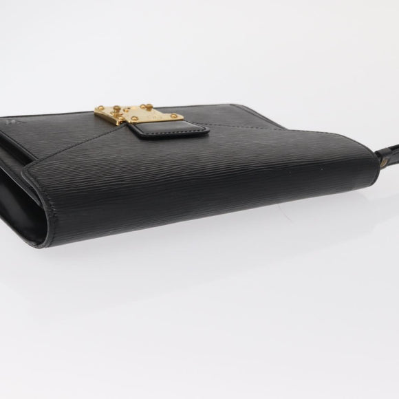LOUIS VUITTON Epi Serie Dragonne Clutch Bag Black Noir M52612 LV Auth ep12874