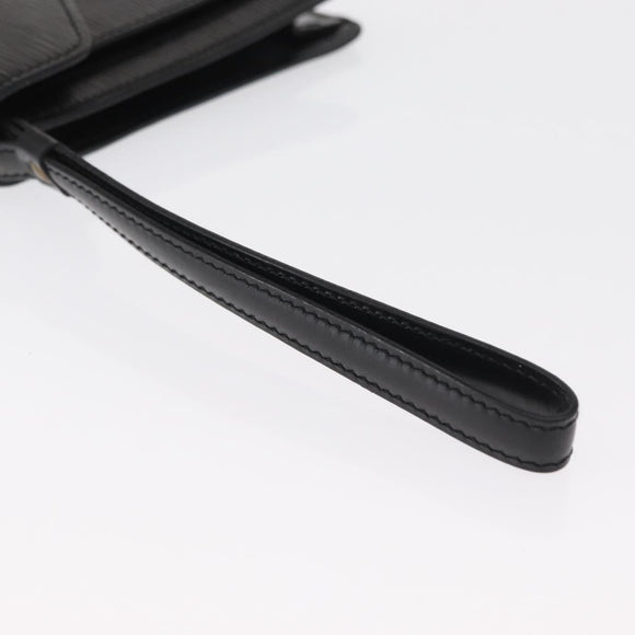 LOUIS VUITTON Epi Serie Dragonne Clutch Bag Black Noir M52612 LV Auth ep12874