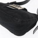 FENDI Hand Bag Nylon Black Silver Auth ep12875-14