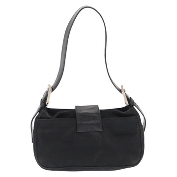 FENDI Hand Bag Nylon Black Silver Auth ep12875 - 0