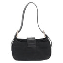 FENDI Hand Bag Nylon Black Silver Auth ep12875-2
