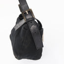 FENDI Hand Bag Nylon Black Silver Auth ep12875-4