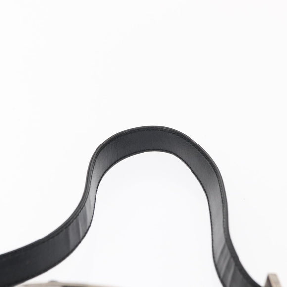 FENDI Hand Bag Nylon Black Silver Auth ep12875