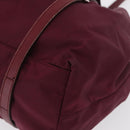 PRADA Tote Bag Nylon Bordeaux Gold Auth ep12877-14