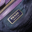 PRADA Tote Bag Nylon Purple Gold Auth ep12878-16