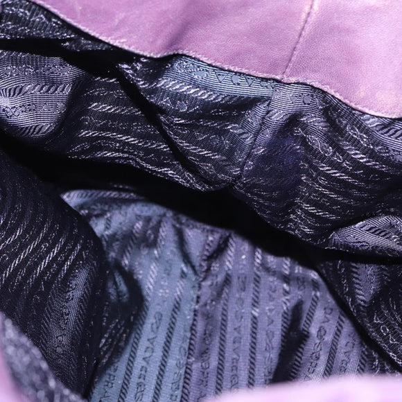 PRADA Tote Bag Nylon Purple Gold Auth ep12878
