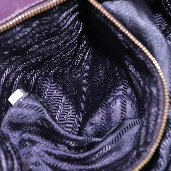 PRADA Tote Bag Nylon Purple Gold Auth ep12878