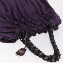 PRADA Tote Bag Nylon Purple Gold Auth ep12878-6