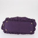 PRADA Tote Bag Nylon Purple Gold Auth ep12878-9
