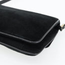 GUCCI Shoulder Bag Suede Black Gold Auth ep12880-16