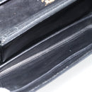 GUCCI Shoulder Bag Suede Black Gold Auth ep12880-18