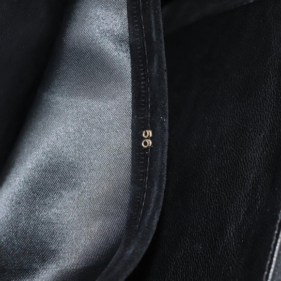 GUCCI Shoulder Bag Suede Black Gold Auth ep12880
