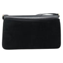 GUCCI Shoulder Bag Suede Black Gold Auth ep12880-2