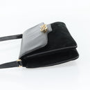 GUCCI Shoulder Bag Suede Black Gold Auth ep12880-3