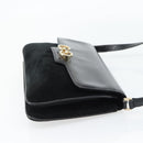 GUCCI Shoulder Bag Suede Black Gold Auth ep12880-4