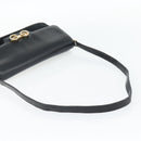 GUCCI Shoulder Bag Suede Black Gold Auth ep12880-7