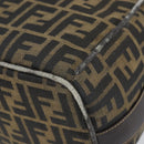 FENDI Zucca Canvas Hand Bag Black Brown Auth ep12881-15