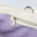 GUCCI Flora Tote Bag PVC White Gold 336776 Auth ep12889-21