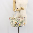 GUCCI Flora Tote Bag PVC White Gold 336776 Auth ep12889-26
