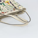 GUCCI Flora Tote Bag PVC White Gold 336776 Auth ep12889-7