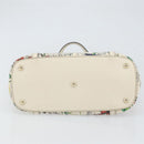 GUCCI Flora Tote Bag PVC White Gold 336776 Auth ep12889-5