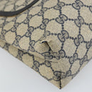 GUCCI GG Supreme Sherry Line Tote Bag PVC Navy Gold 16 002 4487 Auth ep12890-14