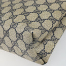 GUCCI GG Supreme Sherry Line Tote Bag PVC Navy Gold 16 002 4487 Auth ep12890-15