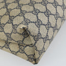 GUCCI GG Supreme Sherry Line Tote Bag PVC Navy Gold 16 002 4487 Auth ep12890-16