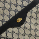 GUCCI GG Supreme Sherry Line Tote Bag PVC Navy Gold 16 002 4487 Auth ep12890-17