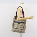 GUCCI GG Supreme Sherry Line Tote Bag PVC Navy Gold 16 002 4487 Auth ep12890-21