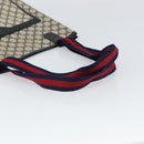 GUCCI GG Supreme Sherry Line Tote Bag PVC Navy Gold 16 002 4487 Auth ep12890-7