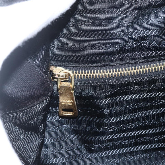 PRADA Tote Bag Nylon 2way Black Gold Auth ep12892
