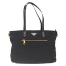 PRADA Tote Bag Nylon 2way Black Gold Auth ep12892-13