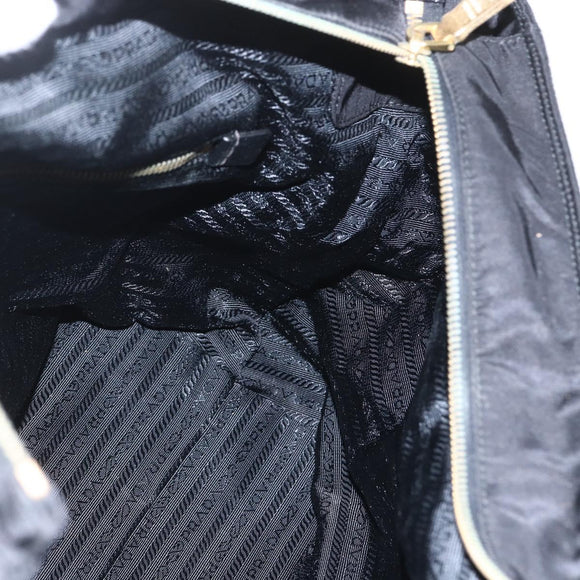 PRADA Tote Bag Nylon 2way Black Gold Auth ep12892