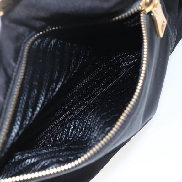 PRADA Tote Bag Nylon 2way Black Gold Auth ep12892
