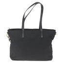 PRADA Tote Bag Nylon 2way Black Gold Auth ep12892-2