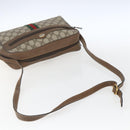 GUCCI GG Supreme Web Sherry Line Bag PVC Beige Gold 68 02 005 Auth ep12895-7