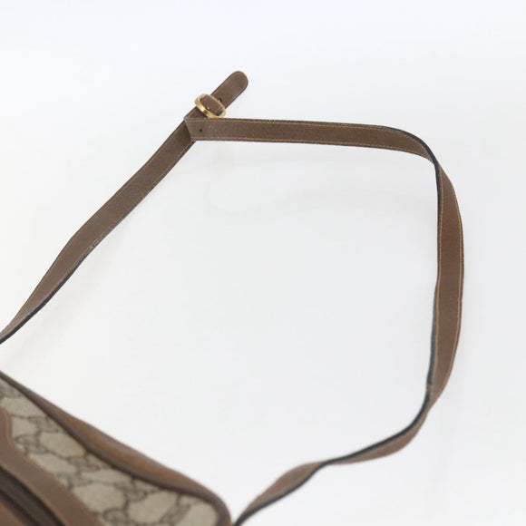 GUCCI GG Supreme Web Sherry Line Bag PVC Beige Gold 68 02 005 Auth ep12895