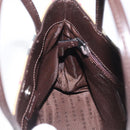 BURBERRY Nova Check Hand Bag PVC Beige Silver Auth ep12901-19