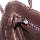 BURBERRY Nova Check Hand Bag PVC Beige Silver Auth ep12901-20